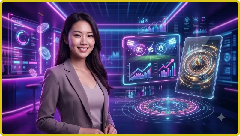 Cận cảnh bánh xe roulette SC88 với bi vàng và chip casino