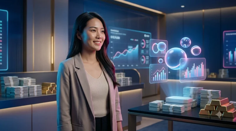Giao diện hologram hiển thị nhiều loại kết quả xổ số SC88 khác nhau