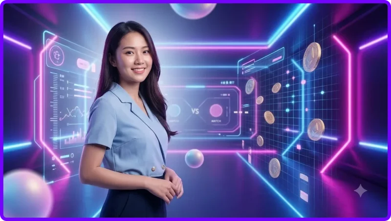 Không gian xem thể thao điện tử sôi động với nhiều màn hình hiển thị giải đấu esports tại Việt Nam