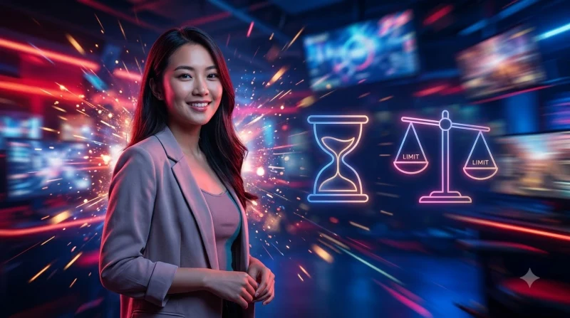 Minh họa khái niệm chơi có trách nhiệm với bố cục cân bằng và ánh sáng cinematic