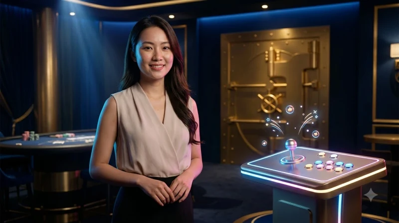 nguoi-choi-cam-tay-cam-phat-sang-voi-mui-ten-di-len-va-bieu-do-tang-truong-minh-hoa-loi-ich-khi-thao-tac-game-arcade-sc88-dung-cach Người chơi cầm tay cầm phát sáng với mũi tên đi lên và biểu đồ tăng trưởng, minh họa lợi ích khi thao tác game arcade SC88 đúng cách