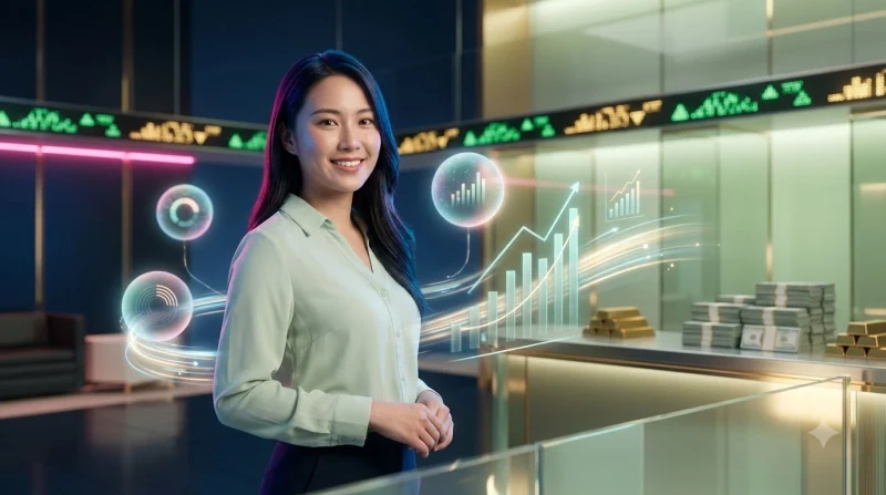 Người phụ nữ thoải mái tra cứu kết quả xổ số SC88 online trên máy tính bảng